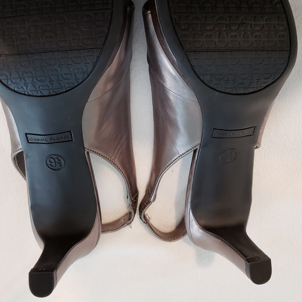 Etienne Aigner Ophelia Slingback Sandals Pewter - Picture 7 of 7